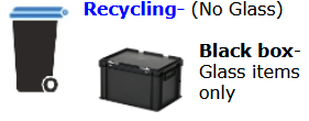 Blu Lid bin and Blk Box rcycling