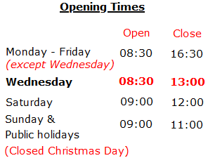 Baydon Store & Post Office opening times